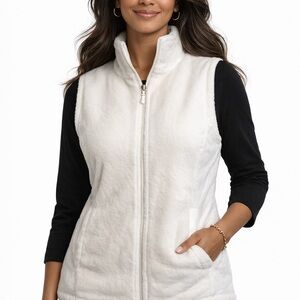 32 Degrees White Fleece Vest